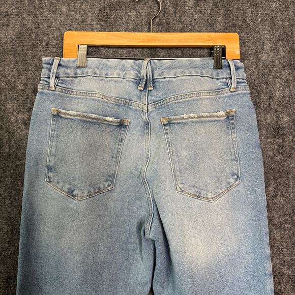 Good American Jeans Womens 14/32 Light Blue Skinny Split Hem High Rise Casual - Picture 7 of 14